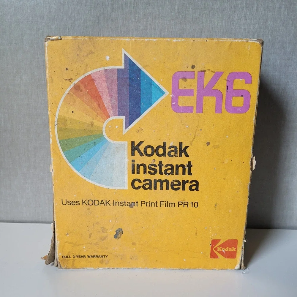 Vintage Kodak EK6 Instant Camera with Original Box Styrofoam Insert Prop Display